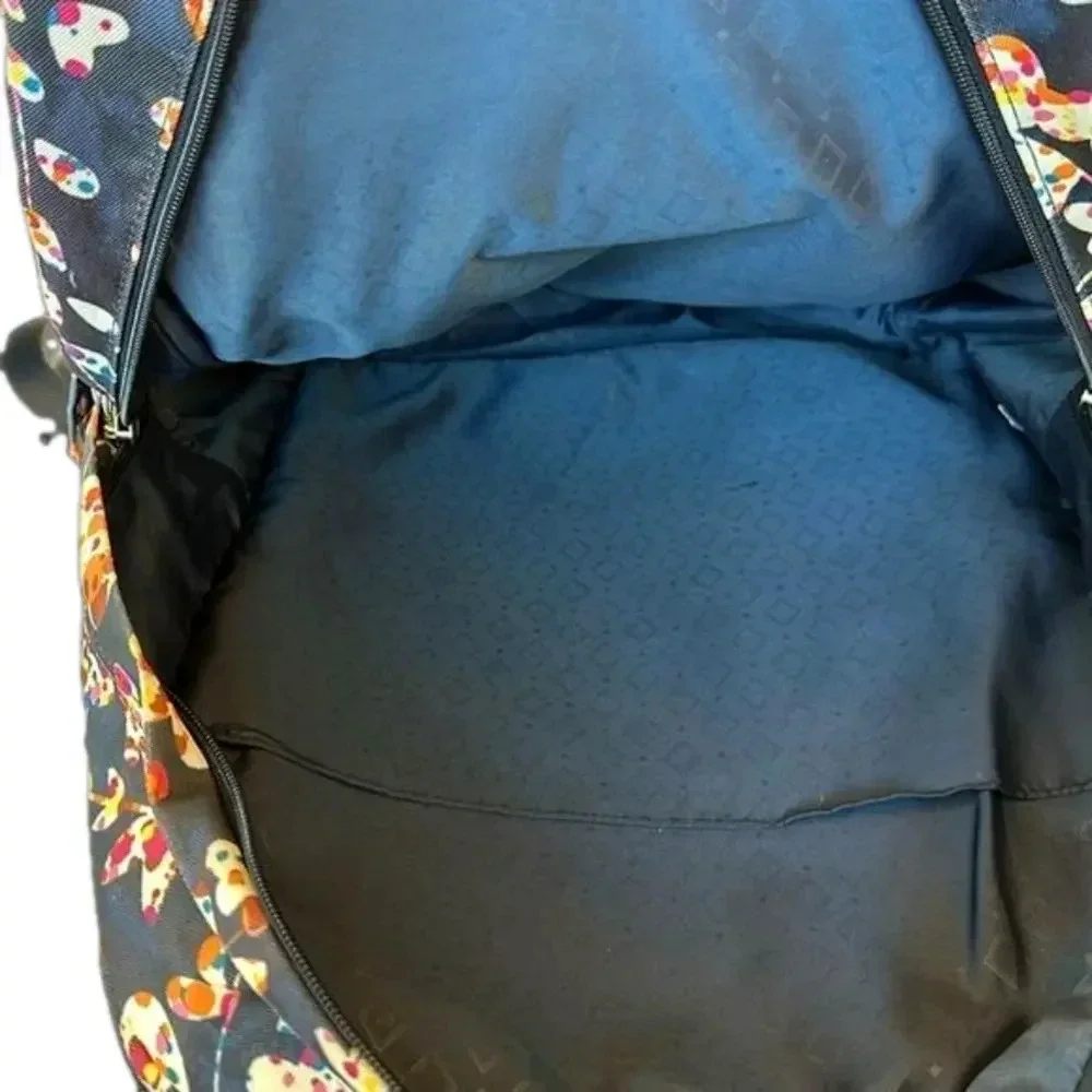 Vera Bradley *RETIRED PATTERN* Cut Vines Lighten Up Grand Backpack Floral Navy